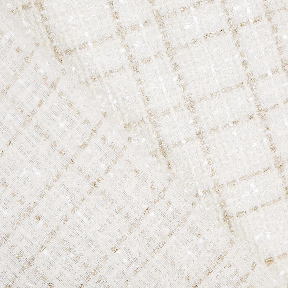 Tweed Lã Lurex Cru - Ribes y Casals