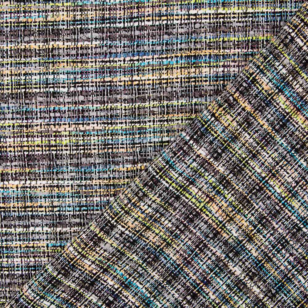Tweed Multi-Colorido Verde Lamé - Ribes y Casals