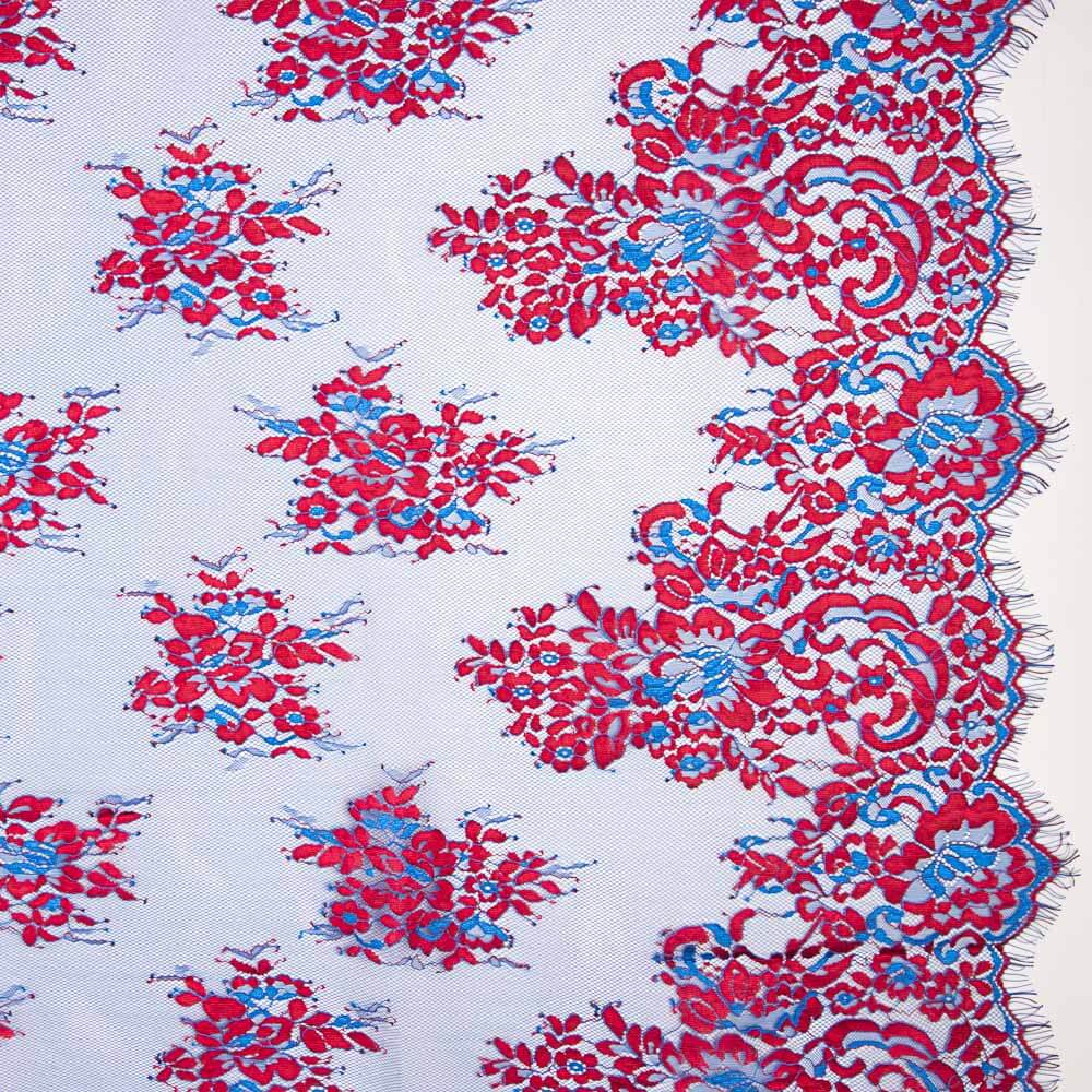 Renda Chantilly Bicolor Azul-Fúcsia - Ribes y Casals