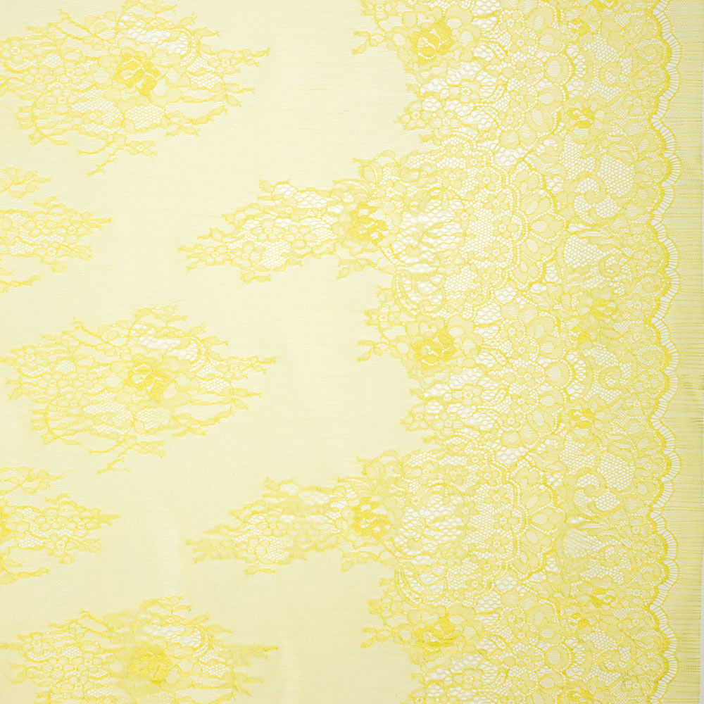 Renda Chantilly limão - Ribes y Casals
