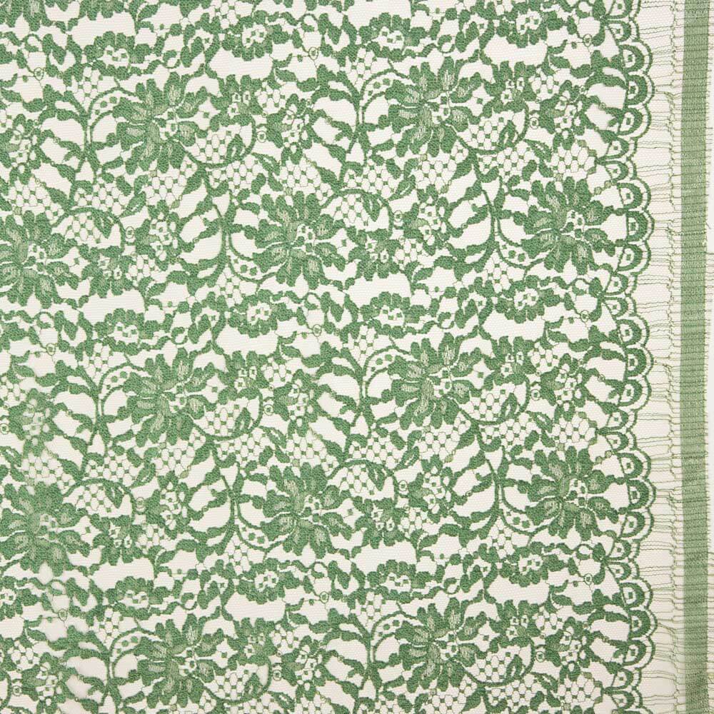 Retal Encaje Chantilly Verde Bicolor 50x110 cm - Ribes y Casals