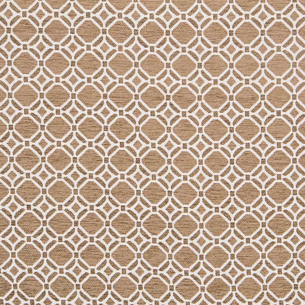 Chenille Estofamento Geométrico Camel - Ribes y Casals