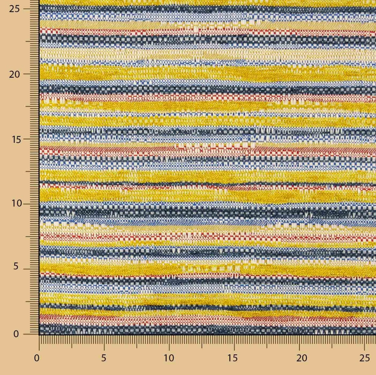 Chenille Tapeçaria Listrada Mostarda - Ribes y Casals