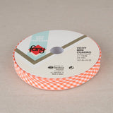 Fita Viés Xadrez Laranja 18mm - Ribes y Casals