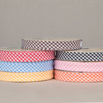 Fita Viés Xadrez Laranja 18mm - Ribes y Casals