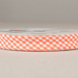 Fita Viés Xadrez Laranja 18mm - Ribes y Casals