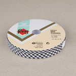 Fita Viés Xadrez Preta 18mm - Ribes y Casals