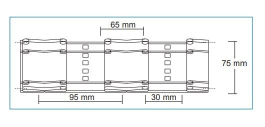 Fita para franzir cortinas 75mm 230x100 - Ribes y Casals