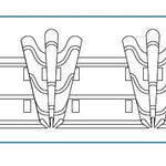 Fita para franzir cortinas bege 79mm - Ribes y Casals