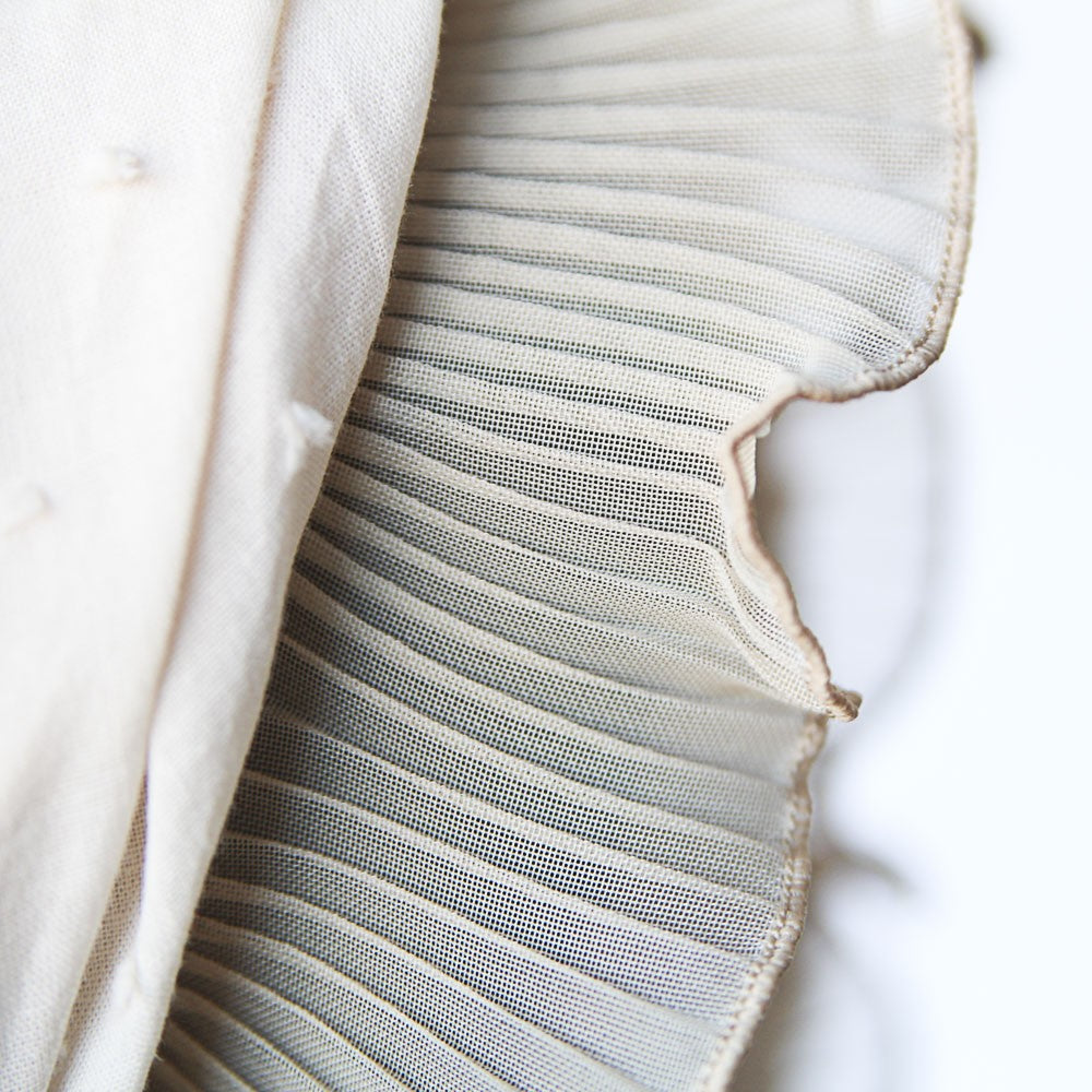 Fita Plissada Gaze 4&#39;5cm Bege - Ribes y Casals