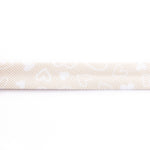 Fita de Viés Corações Bege 18 mm - Ribes y Casals