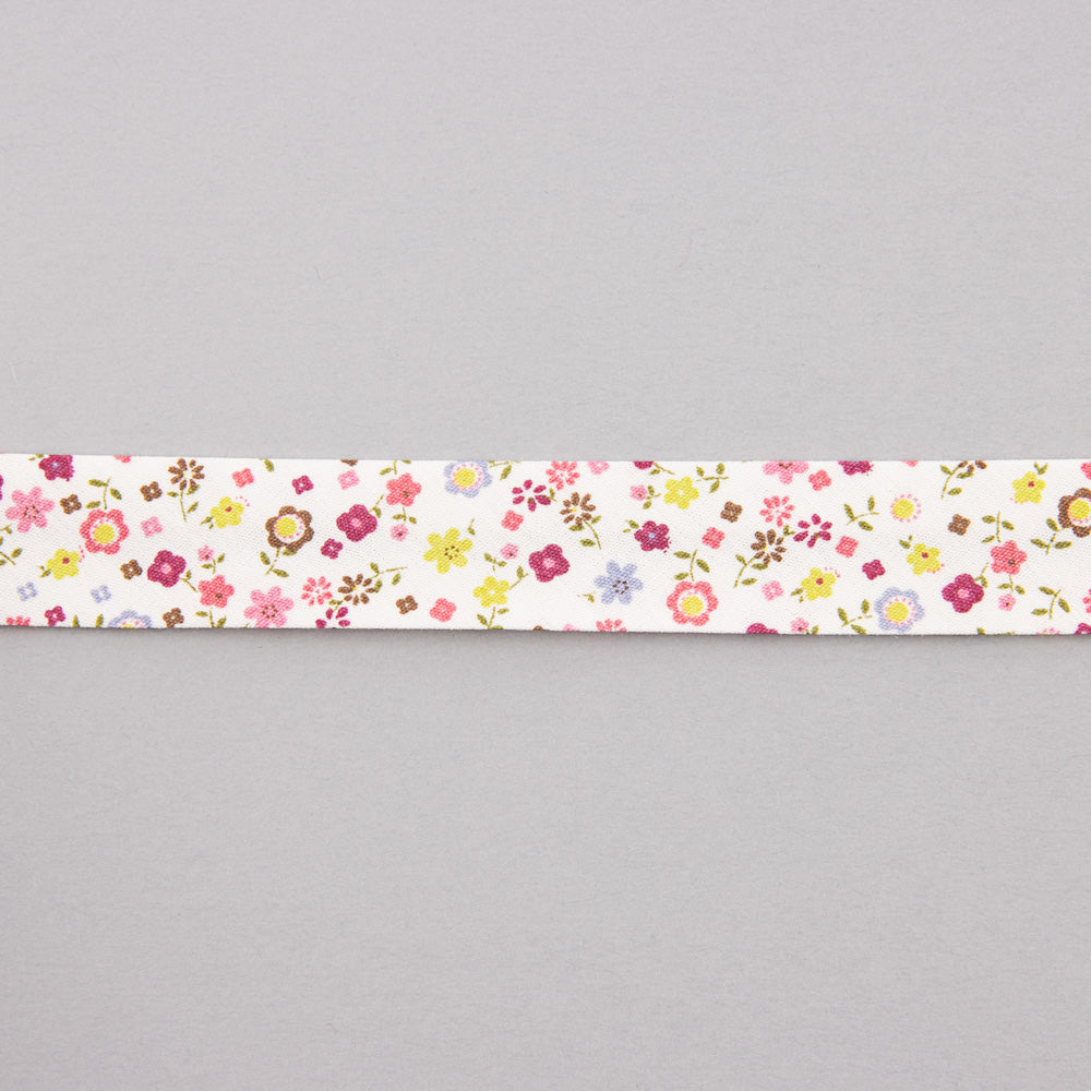 Fita de Viés Flor Fúcsia 18 mm - Ribes y Casals