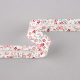 Fita de Viés Flor Rosa 18 mm - Ribes y Casals