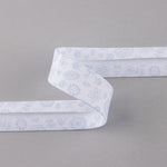 Fita de Viés Folhas Azul 18 mm - Ribes y Casals