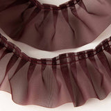 Cinta Plisada Garrucha 6 cm Burdeos Oscuro - Ribes y Casals