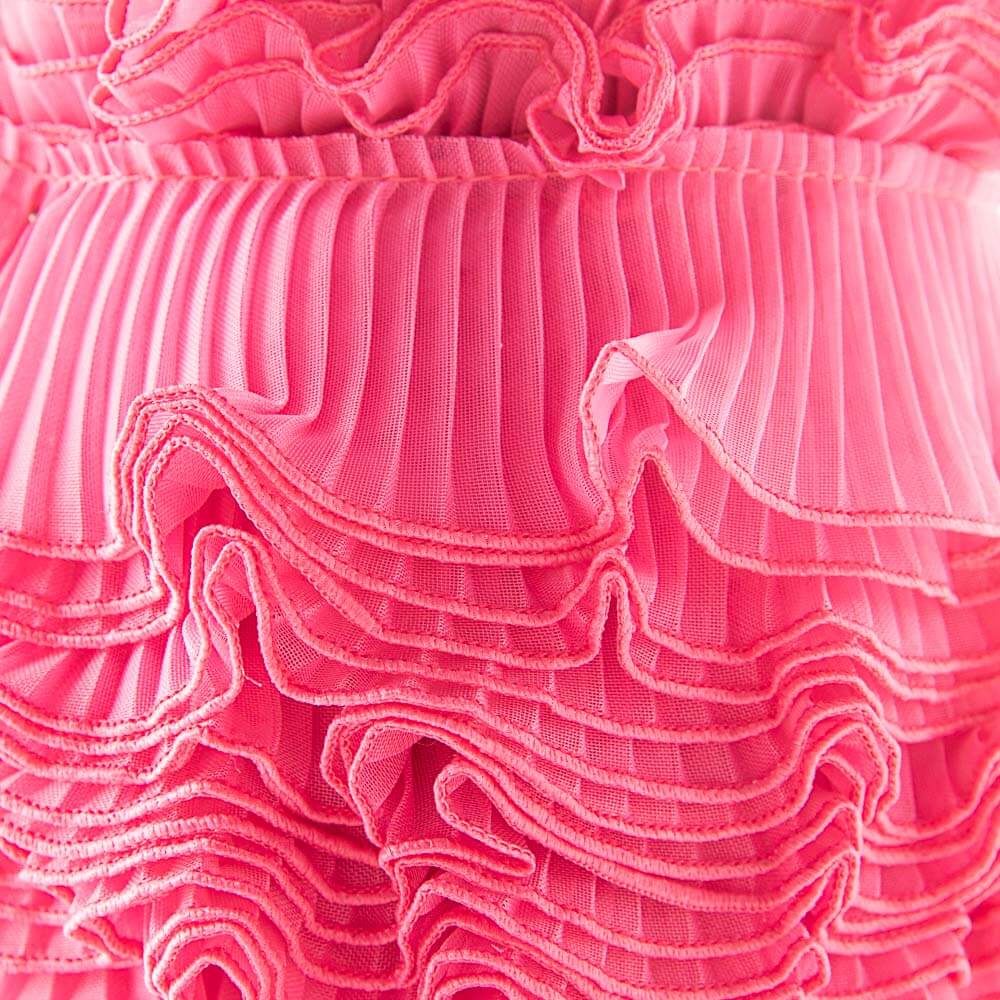 Fita de Gaze Plissada Garrucha 4&#39;5cm Fúcsia - Ribes y Casals