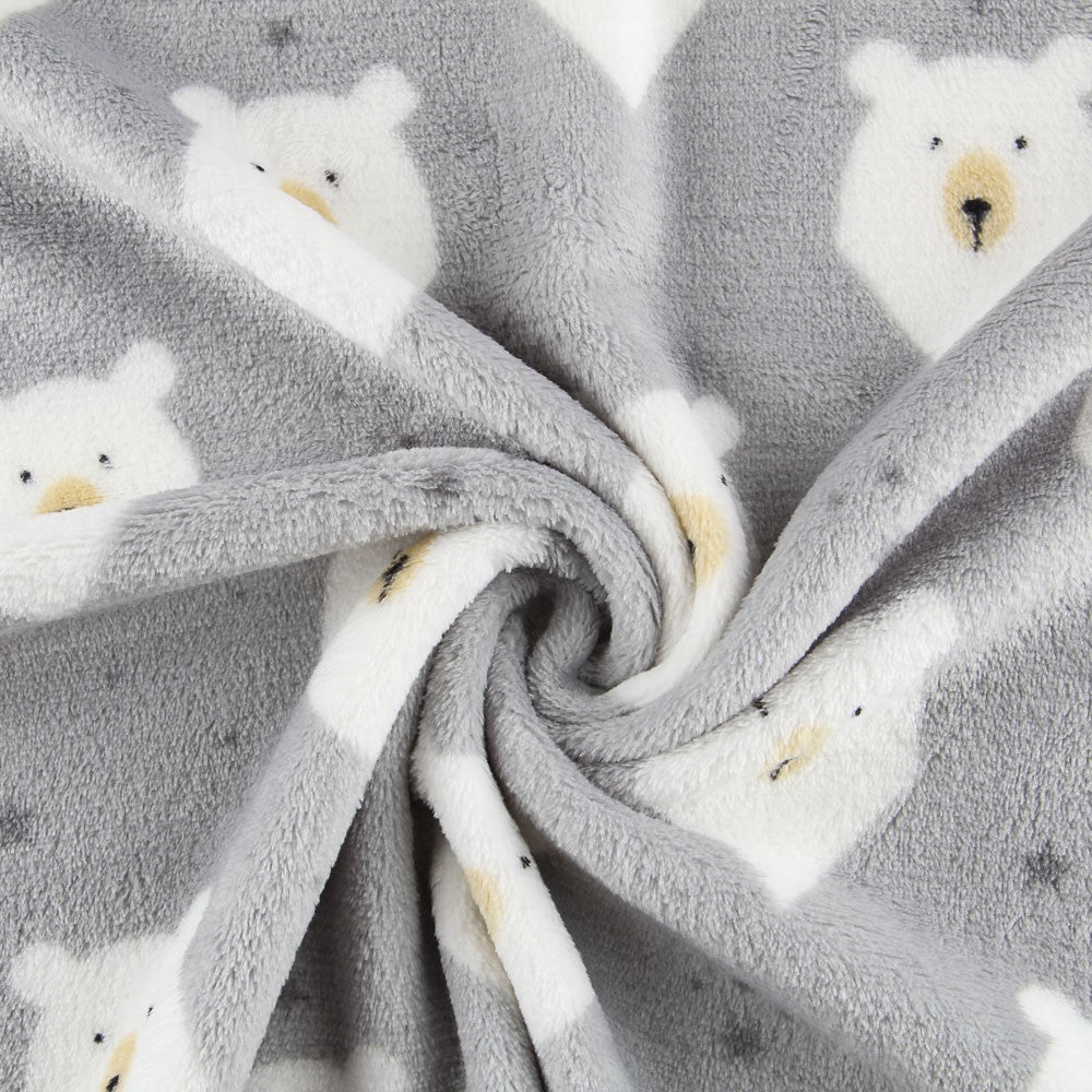 Tecido Polar Coralina Urso - Ribes y Casals