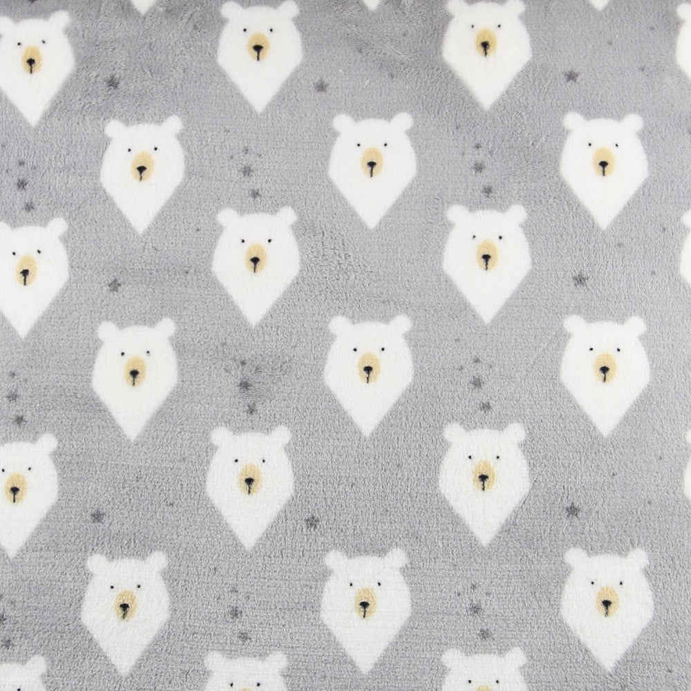 Tecido Polar Coralina Urso - Ribes y Casals