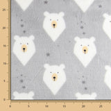 Tecido Polar Coralina Urso - Ribes y Casals