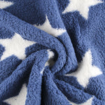 Tecido Polar Coralina Curly Stars Azul - Ribes y Casals