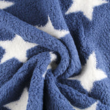 Tecido Polar Coralina Curly Stars Azul - Ribes y Casals