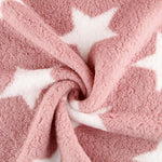 Tecido Polar Coralina Curly Stars Rosa Claro - Ribes y Casals