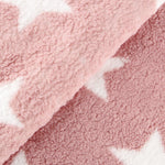 Tecido Polar Coralina Curly Stars Rosa Claro - Ribes y Casals