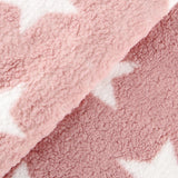 Tecido Polar Coralina Curly Stars Rosa Claro - Ribes y Casals