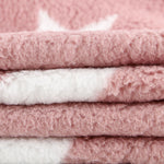 Tecido Polar Coralina Curly Stars Rosa Claro - Ribes y Casals