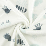 Tecido Polar Coralina Hello World - Ribes y Casals