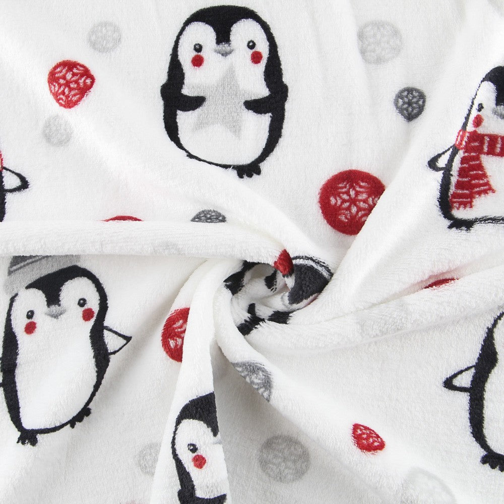 Tecido Polar Coralina Pingüins - Ribes y Casals