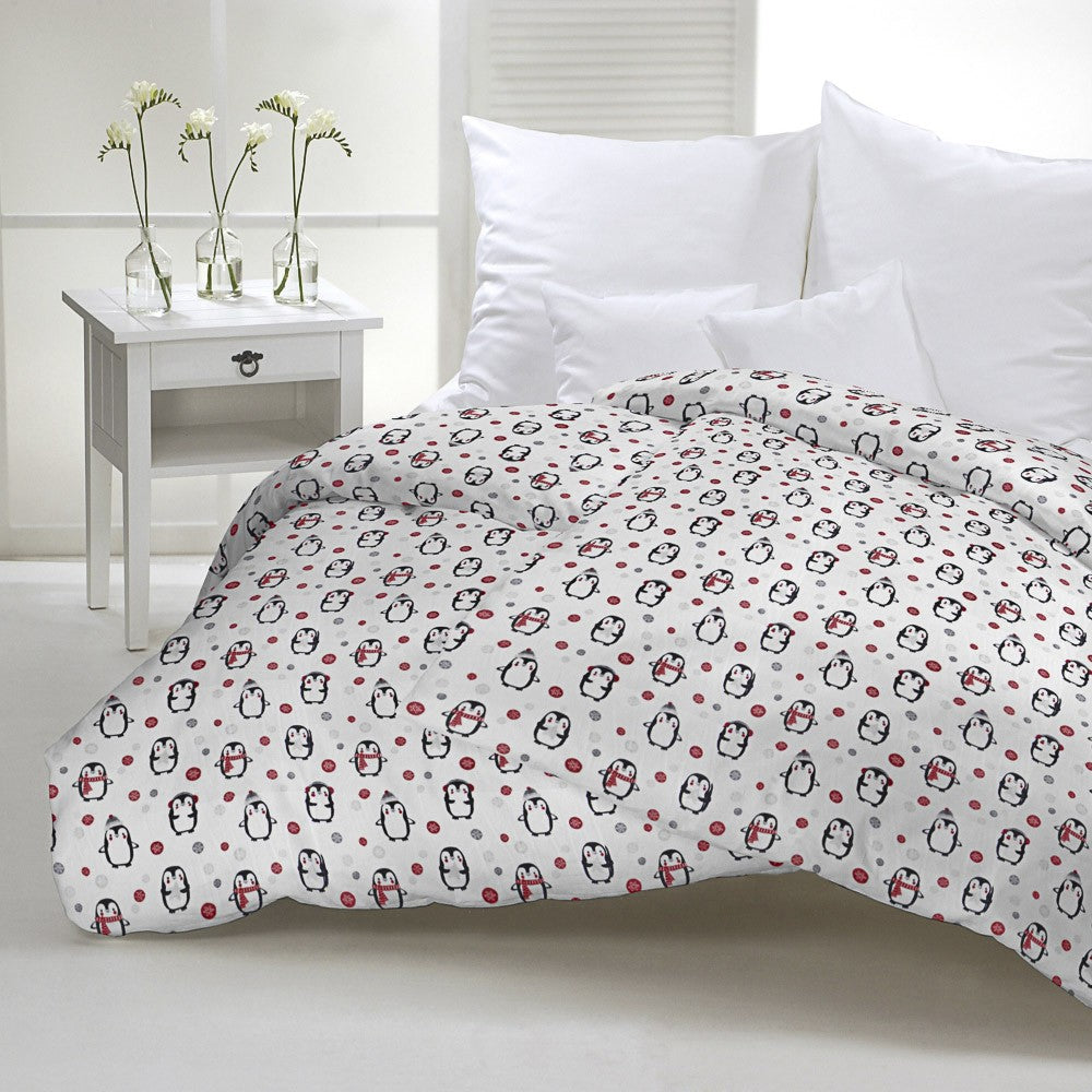 Tecido Polar Coralina Pingüins - Ribes y Casals