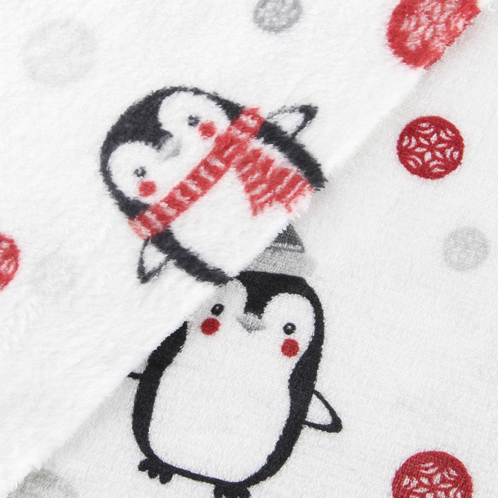 Tecido Polar Coralina Pingüins - Ribes y Casals