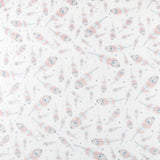 Tecido Polar Coralina Plumas - Ribes y Casals