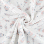 Tecido Polar Coralina Plumas - Ribes y Casals