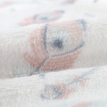 Tecido Polar Coralina Plumas - Ribes y Casals