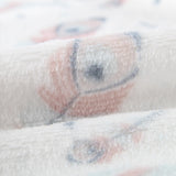 Tecido Polar Coralina Plumas - Ribes y Casals