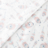 Tecido Polar Coralina Plumas - Ribes y Casals