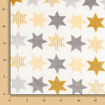 Tecido Polar Coralina Stars Castanho - Ribes y Casals