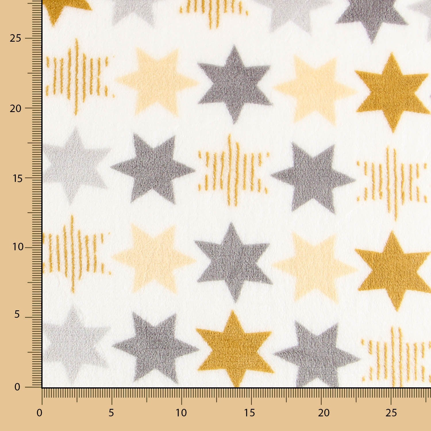 Tecido Polar Coralina Stars Castanho - Ribes y Casals
