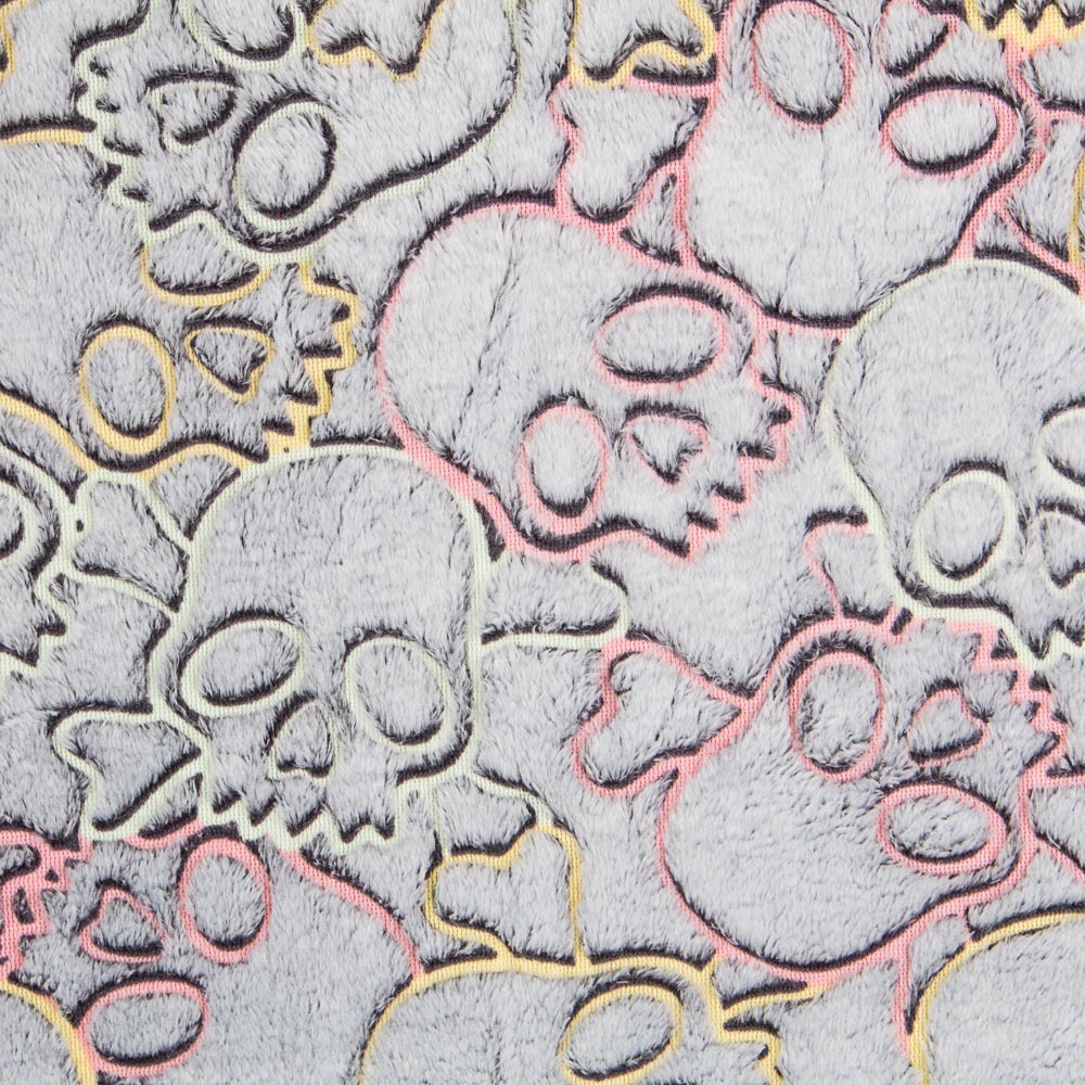 Tecido Coralina Caveira Fluorescente - Ribes y Casals