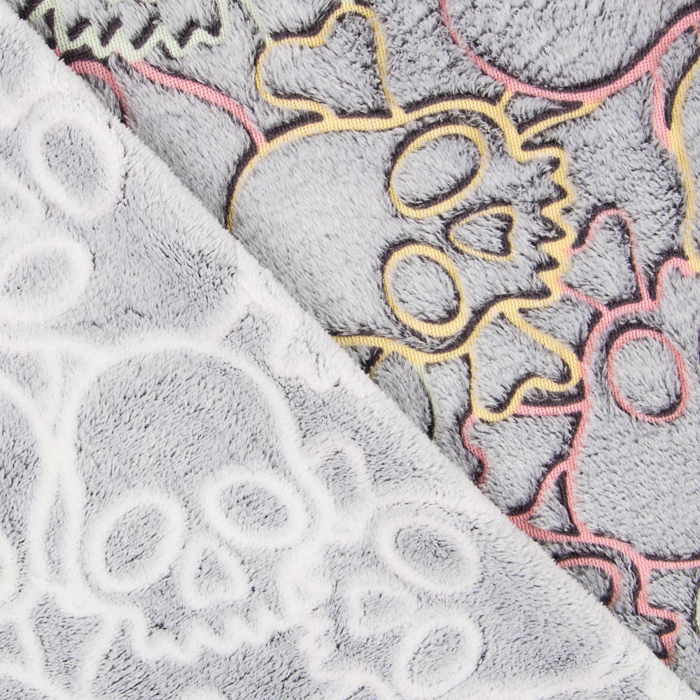 Tecido Coralina Caveira Fluorescente - Ribes y Casals