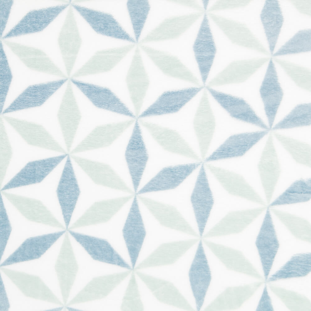 Tecido Polar Geométrica Turquesa - Ribes y Casals