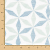 Tecido Polar Geométrica Turquesa - Ribes y Casals