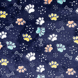 Coralina Dupla Face Estampada Pegadas - Ribes y Casals