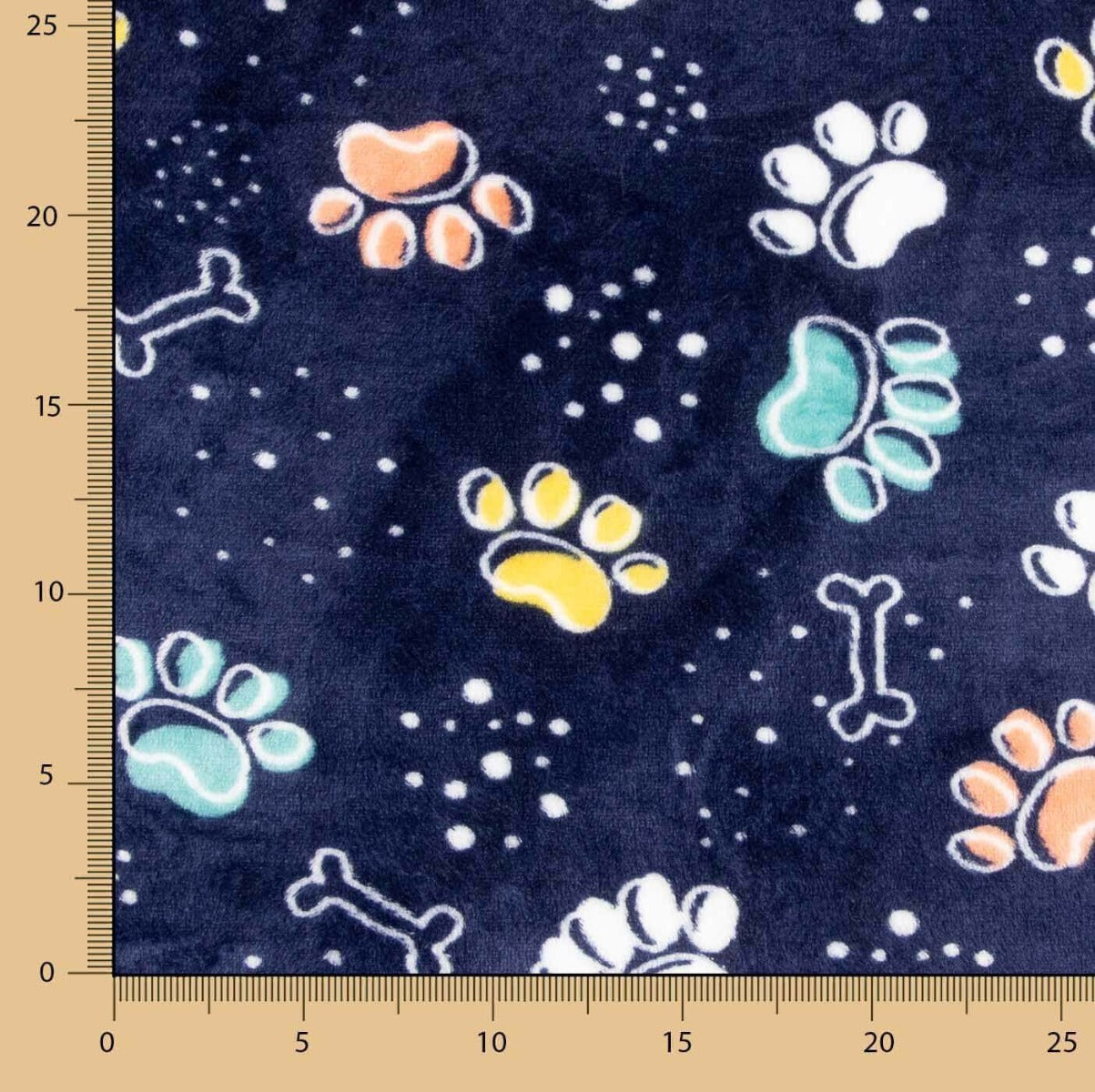 Coralina Dupla Face Estampada Pegadas - Ribes y Casals