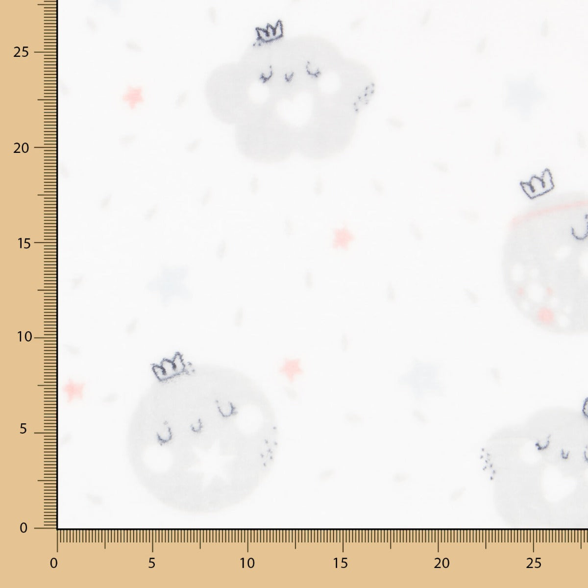 Tecido Polar Happy Moon Branco - Ribes y Casals