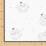 Tecido Polar Happy Moon Branco - Ribes y Casals