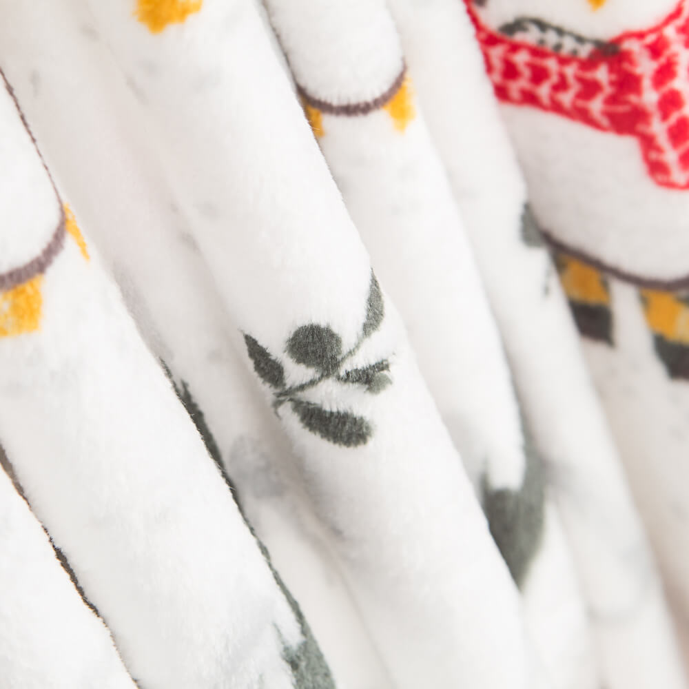 Tecido Polar Snow Pinguins Branca - Ribes y Casals