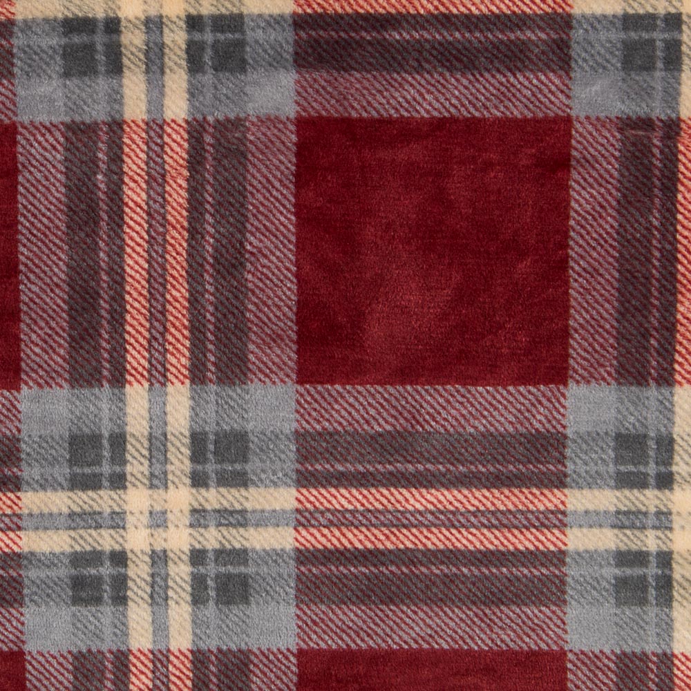 Tecido Coralina Scottish Grena - Ribes y Casals